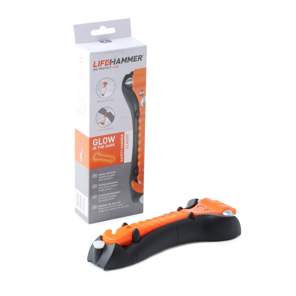 Nouzové kladivo LIFEHAMMER, Nouzové kladívko - oranžové, fluoreskující