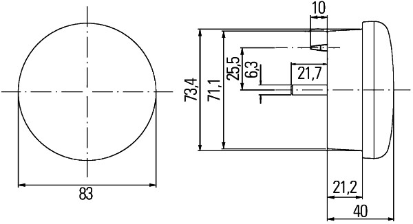 Výstražné světlo HELLA  2XD 959 011-021 LED, žlutá,