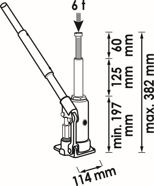 Bottle jack VIGOR, Hydraulic bottle jack 6 tonnes - Hydraulický zvedák, panenka, 6t