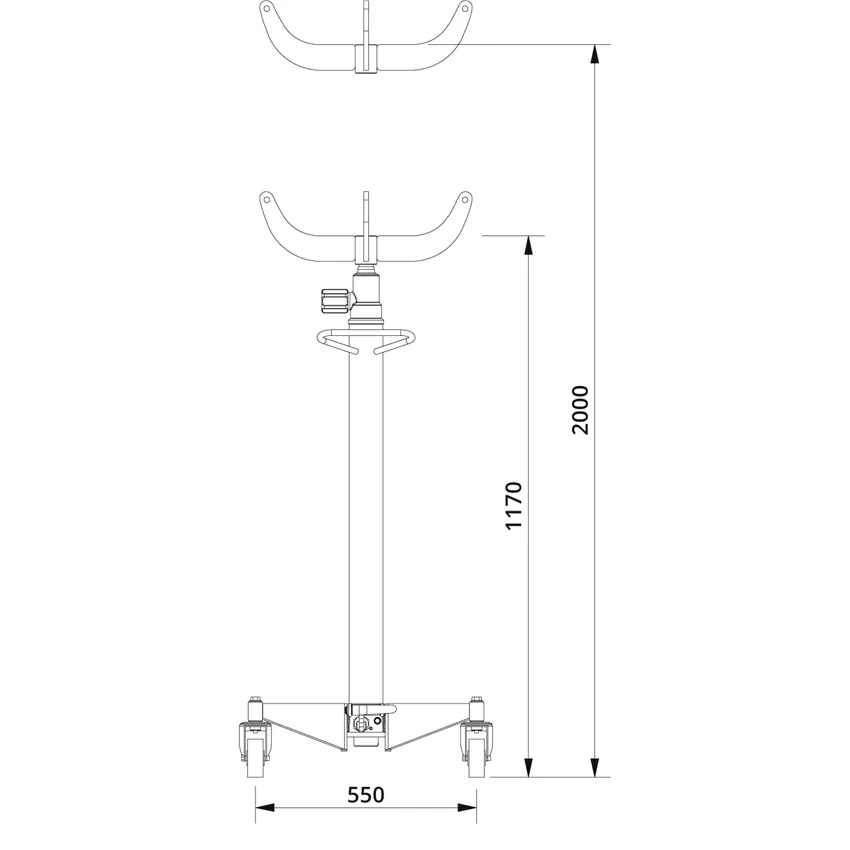 Zvedák převodovky AC HYDRAULIC, VL10 Zvedák převodovky