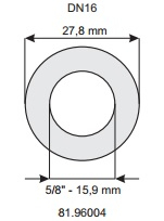 Sada plnící hadice, klimatizace CTR, Hadice DN16, 5/8", 1m
