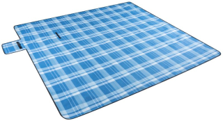 Walser XXL cestovní deka s voděodolnou podložkou - skládací plážová modrá/bílá 200 x cm