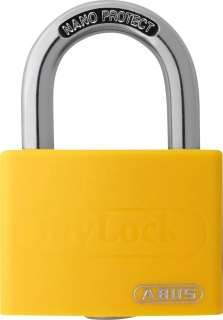 Visací zámek ABUS T65AL/40 žluté tělo zámku 43mm hliník lesklý
