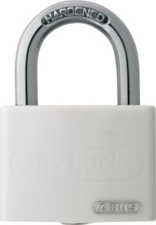 Visací zámek ABUS T65AL/40 bíle tělo zámku 43mm hliník lesklý