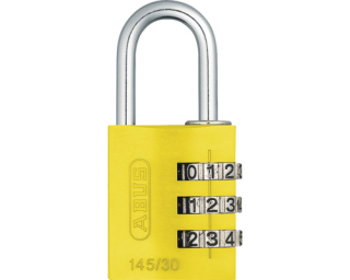 Visací zámek ABUS 145/30 ABVS46615, 31.5 mm 3-místný číselný kód - žlutá