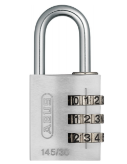 Visací zámek ABUS 145/30 ABVS46615, 31.5 mm 3-místný číselný kód - stříbrná
