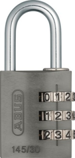 Visací zámek ABUS 145/30 ABVS46615, 31.5 mm 3-místný číselný kód - šedá