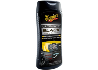 Čistič plastů MEGUIARS, 0,355L Ultimate Black Plastic Restorer - oživovač a ochrana nelakovaných plastů v exteriéru i interiéru