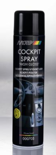 Čistič plastů MOTIP, 0,6L Cockpit sprej vysoký lesk