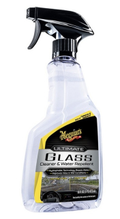 Čistící prostředek na skla MEGUIARS, 0,473L Ultimate Glass Cleaner & Water Repellant - Čistič skel s hydrofobní ochranou + tekuté stěrače