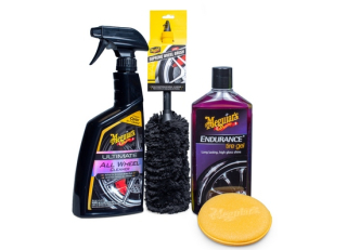 Čistící prostředek na ráfky MEGUIARS, Sada Wheel & Tire Kit - kompletní sada na mytí a ochranu kol a pneumatik