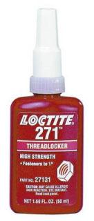 Zajišťování pomocí šroubů LOCTITE, 50ML LOCTITE 271 - Zajišťovač šroubů VP červený