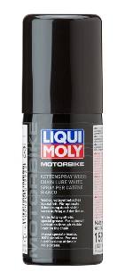 Sprej na řetězy LIQUI MOLY, Motorbike Kettenspray weiß - 0,4L Bílý tuk na řetězy motocyklů