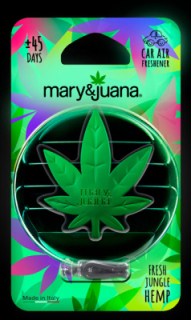 Osvěžovač vzduchu LITTLE JOE, Mary&Juana clip zelený - vůně do auta