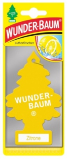 Osvěžovač vzduchu WUNDERBAUM, Zitrone / Citron (závěsný papír) - vůně do auta