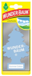 Osvěžovač vzduchu WUNDERBAUM, Summer Cotton (závěsný papír) - vůně do auta