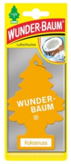 Osvěžovač vzduchu WUNDERBAUM, Kokosnuss / Kokos (závěsný papír) - vůně do auta